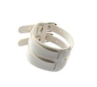 Mens Wide Leather Bracelet Women Leather Cuff Bangle Punk Rock Vintage Adjustable Wide Wristbands Wrap Gauntlet Bracelet Fastening Arm Armor Cuff Belt Unisex White
