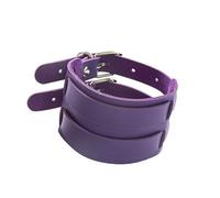 Mens Wide Leather Bracelet Women Leather Cuff Bangle Punk Rock Vintage Adjustable Wide Wristbands Wrap Gauntlet Bracelet Fastening Arm Armor Cuff Belt Unisex Purple
