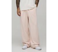 Men's Wide Leg Raw Edge Jogger | Pink | Size X-Large | BOOHOOMAN