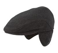 Men's Wide - Plain Ear Protection Hat with Inner Lining black
