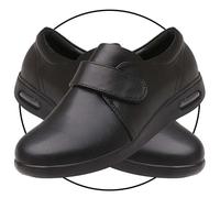Mens Wide Toe Walking Shoes Diabetic Trainers for Men Extra Wide Fitting Diabetic Orthopedic Mens Mens Edema Swollen Shoes Women Wide Feet Shoes (Color : Black, Size : 11 UK)