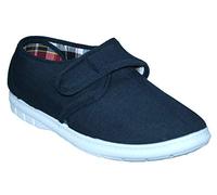 Mens Wider Fitting Casual Holiday Beach Walking Canvas Pump Trainers Deck Shoes Loafer Size 7-12 (Kevin Navy, UK Footwear Size System, Adult, Men, Numeric, Medium, 7)