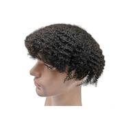 Men's wig 8mm Afro Curl Men Toupee Hair Replacement System for Full Lace Pieces Toupee wig men