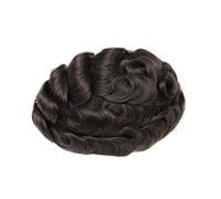 Men's Wig Indian Human Hair System Men's Capillary Prosthesis Undetectable 0.12mm PU Skin Toupee Men's Toupee(2 - Darkest Brown,6x9)