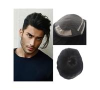 Men's wig Male Wig Fine Welded Mono Base Men Replacement Systems Natural Human Hair Toupee Toupee wig men(13x19cm)