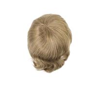 Men's wig Men's Toupee Human Hair Fine Mono Thin PU Skin,Replacement System #18 Blonde Toupee wig men