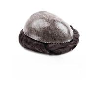 Mens Wig Mens Toupee Thin Skin Injection PU All Poly Base Indian Human Hair Replacement System Toupee for Men(5x7)