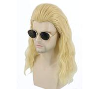 Men's Wigs Blonde Mullet Wig Long Curly