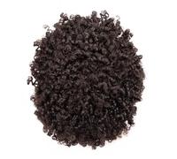 Men's Wigs Bun Hair Afro Toupee 0.06-0.08mm Thin Skin PU Base Hairpieces for Black Men 8x10" All PU Base 15mm Curly Men's Toupee Mens Wig Cosplay Wig(120%)