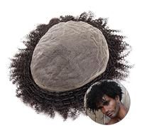 Men's Wigs Bun Hair for Men Afro Curly Wig Toupee for Men Full Lace Toupee Wigs for Black Men 4-12mm Curly Male Hair Prosthesis Natural Black Human Hair System Unit Men's Toupee Mens Wig Toupee for Me