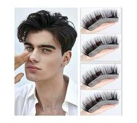 Men's Wigs Bun Hair for Men Men's Hairline Toupee Frontal Hairpiece, Brazilian Hair V-Loop Invisible Hairline Toupee for Men Soft Thin Skin Hairpieces Men's Toupee Mens Wig Toupee for Men(2.2CM 16CM)