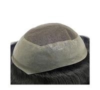 Men's Wigs Bun Hair for Men Toupee for Men Hairpiece Lace and 0.06mm Thin PU Skin Around Hair Systems Unit Human Hair Replacement for Men Breathable Male Hair Prosthesis Mens Wig Toupee for Men(Straig