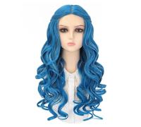 Men's Wigs Bun Hair for Men Wig Head Cover Fashion Cos Universal Large Wavy Long Curly Hair European And American Style Ladies Full Hair Cover Mens Wig Toupee for Men(B)