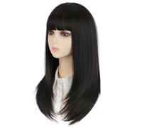 Men's Wigs Bun Hair for Men Wig Ladies Long Straight Hair Brown Black Full Wig Fashion Layered Full Head Cover Long Hair Mens Wig Toupee for Men