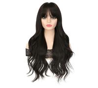 Men's Wigs Bun Hair for Men Wigs Women's Long Hair Wigs Natural And Lifelike Fluffy Wavy Long Curly Hair Fashion Air Bangs Full Headgear Mens Wig Toupee for Men