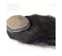 Men's Wigs Bun Hair Men Toupee Silk Base Long Hair Wigs for Men 14-18" Human Hair Men's Wigs Breathable Male Hair Prosthesis Replacement Units Mens Wig Cosplay Wig(18 inches,8x10)