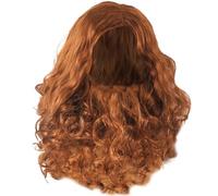 Mens Wigs, Jesus Beard and Wig for Jesus Costume 17.7" Reusable Synthetic Mens Wig One Size Fake Beard for Christmas Party Costume Cosplay Dress Up, Mens Wigs