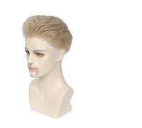 Men's Wigs Knotless Base Undetectable Hair Prosthesis for Men 0.03mm Ultra Thin Skin Human Hair System Natural and Fluffy Synthetic Wig(8x10)