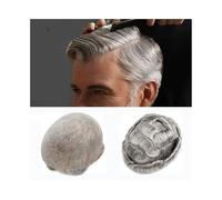 Men's Wigs Knotless Skin Toupee for Men 0.1-0.12 Full Skin Base Durable Human Hair Male Capillary Prosthesis Natural and Fluffy Synthetic Wig(7x9)