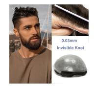 Mens Wigs Realistic Invisible Knots Men Capillary Prosthesis Wig For Men 0.03mm Ultra Thin Skin Hair Replacement Men Toupee Natural Hair System Men Mens Hair Piece(Jet black,8x10)