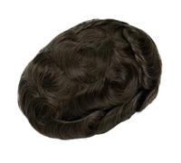 Mens Wigs, Units Toupee Male Capillary Prosthesis Australia Men Toupee Transparent Pu & Swiss Lace Male Wig Natural Human Hair Mens Hair,for Cover Thinning Hair(5#)