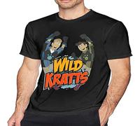 Men's Wild Kratts T-Shirt Short Sleeve Graphic O Neck Graphic Novelty Stylish Tee Tops Black