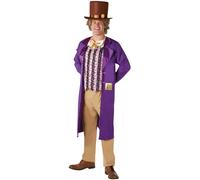 Mens Willy Wonka Costume Charlie And The Chocolate Factory Adult Fancy Dress