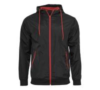 Mens Windbreaker Jacket Hooded Sports Zip Top Waterproof Windproof Breathable