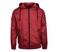 Mens Windbreaker Jacket Hooded Sports Zip Top Waterproof Windproof Breathable