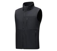Men's Windbreaker Jacket Lightweight Windproof Sleeveless Softshell Coat with Pockets