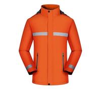 Mens Windbreaker Jacket,Male Plus Size Warm Outdoor Workwear Reflective Jacket Jacket Plus Fleece Lined Coat