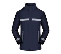 Mens Windbreaker Jacket,Male Plus Size Warm Outdoor Workwear Reflective Jacket Jacket Plus Fleece Lined Coat