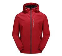 Mens Windbreaker Jacket Waterproof Hooded Detachable Coat Windproof Raincoat Long Sleeve Zipper Pocket Lightweight Breathable Outdoor Rain Hiking Camping Cycling Traveling Soild Color Fall Winter