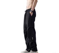 Men's Windproof Softshell Trousers Lightweight Packable Rain Overtrousers for Winter Ski Fishing Green XL-3XL(Black 3XL)