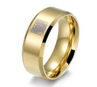 Men's Wings of Liberty Titanium Steel Ring, Simple Fashion Wings of Liberty Ring