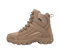 Men's Winter Boots, Lined and Waterproof, Warm Tactics, Hiking Shoes, Platform Boots, Couples, Slip-On Boots, Trekking, Ankle Boots, Non-Slip Trekking Shoes, Hiking Boots for Skiing, Outdoor, brown, 7