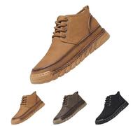Mens Winter Boots Waterproof Warm Snow Boot Non-Slip Outdoor Shoes Mens Snow Boots Fur Lined Thermal Trekking Shoes Anti-Slip Ankle Trainers For Hunting Cozy Riding Sneakers For Dog Walking