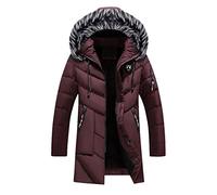 Mens Winter Coats Thick Fleece Lined Warm Hooded Parka Jacket | Down Jacket Men Waterproof Long Sleeve Mens Long Puffer Coat With Hood Soft Comfort Mens Parka Coat Softshell Jackets,New