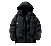 Mens Winter Coats with Hood Warm and Thick Waterproof Jackets for Men Thermal Long Sleeve Windbreaker Jackets Soft Shell Windproof Work Jacket Outdoor Jacket for Ski M-5XL