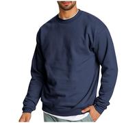 Men's Winter Crewneck Sweatshirts Cozy Warm Sherpa Lined Sweatshirts Heavyweight Long Sleeve Underwear Soft Jumper/UK Size/Shipping 7 Days