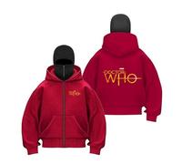 Men's Winter Double Hoodie Sweatshirt for Doct.o.r W.h.o with Zip and Pocket Windproof Warm Sports Jacket Men Casual Hooded Coat Fashion Double Hooded Zip Up Long Sleeve Sweatshirt,C-s