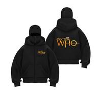 Men's Winter Double Hoodie Sweatshirt for Doct.o.r W.h.o with Zip and Pocket Windproof Warm Sports Jacket Men Casual Hooded Coat Fashion Double Hooded Zip Up Long Sleeve Sweatshirt,D-x_l