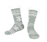 Men's Winter Fluffy Slipper Socks Non Slip Thick Warm Cozy Fleece-lined Cabin Grip Sock n16