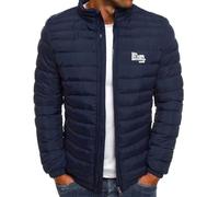Men's Winter Full Zipper Hooded Down Jacket Solid Color Casual Fashion Thick Quilted Jacket Windproof Waterproof Warm Cotton Tops Ultra Soft Down Alternative Puffer Jacket Insulated Warm Down Coat