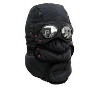 Mens Winter Hat - Thermal Windproof Trapper Cap, Cold Weather Fleece Headwear with Removable Eye Protection, Shield Face from Freezing Winds, Ideal for Skiing Snowboarding Cycling Black