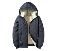 Men's Winter Jacket Leisure Hooded Jacket Comfortable Sweat Jacket Warm Fleece Lined Over Mountain Jacket Loose Down Jackets Softshell Jacket Quilted Jacket Puffer Jacket Windbreaker Outdoor Jacket, O