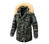 Men's Winter Jackets Fleece Lined Parka Jackets with Fur Hood Winter Tactical Military Jacket Windbreaker Puffer Long Coats Ski Overcoat Plus Size Fluffy Zip Up Hoodie Outerwear Winter Coat For Men