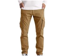 Men's Winter Lined Corduroy Trousers with Super Soft Fleece Lining Stretch Corduroy Suit Trousers Corduroy Trousers Snow Trousers Cotton Cord Trousers Chino Jogger, brown, M