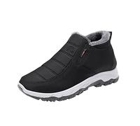 Men's Winter Low Shoes, Lined, Waterproof Snow Shoes, Trekking Shoes, Non-Slip Work Shoes, Soft Hiking Shoes, Comfortable Walking Shoes, Flat Plain Slip-On Shoes