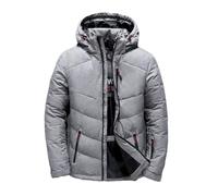 Men's Winter Luxury White Duck Down Jacket Casual Windproof Parka Goose Feather Hood Thick Warm Coats